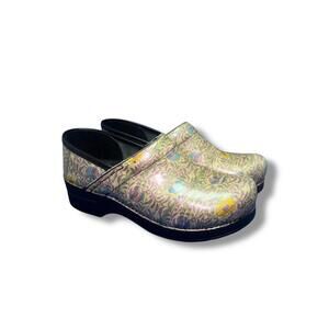 Dansko Women's Clogs (Professional Clogs) Size US 7.5-8 EU 38 Watercolor Floral